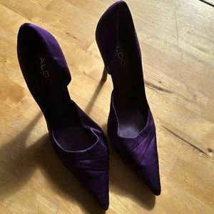 Aldo Deep Purple Pointed Toe Stiletto Heels